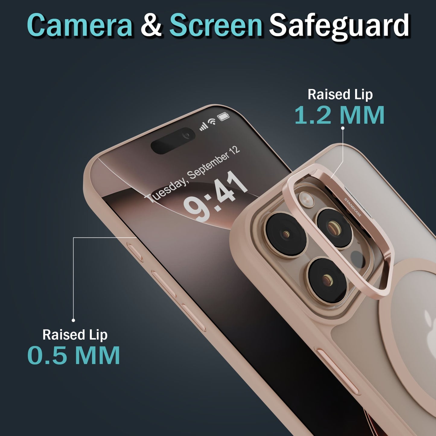 Metallic Camera Stand Case