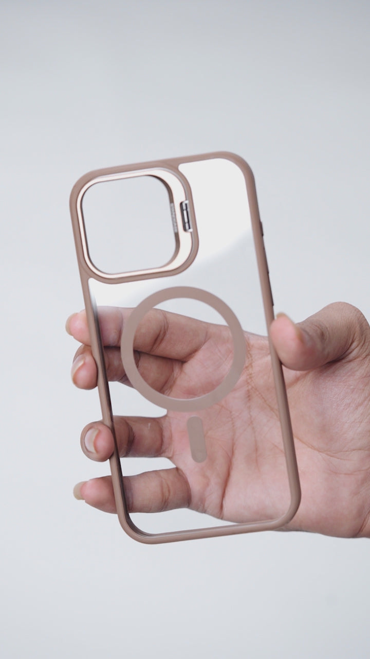 Metallic Camera Stand Case